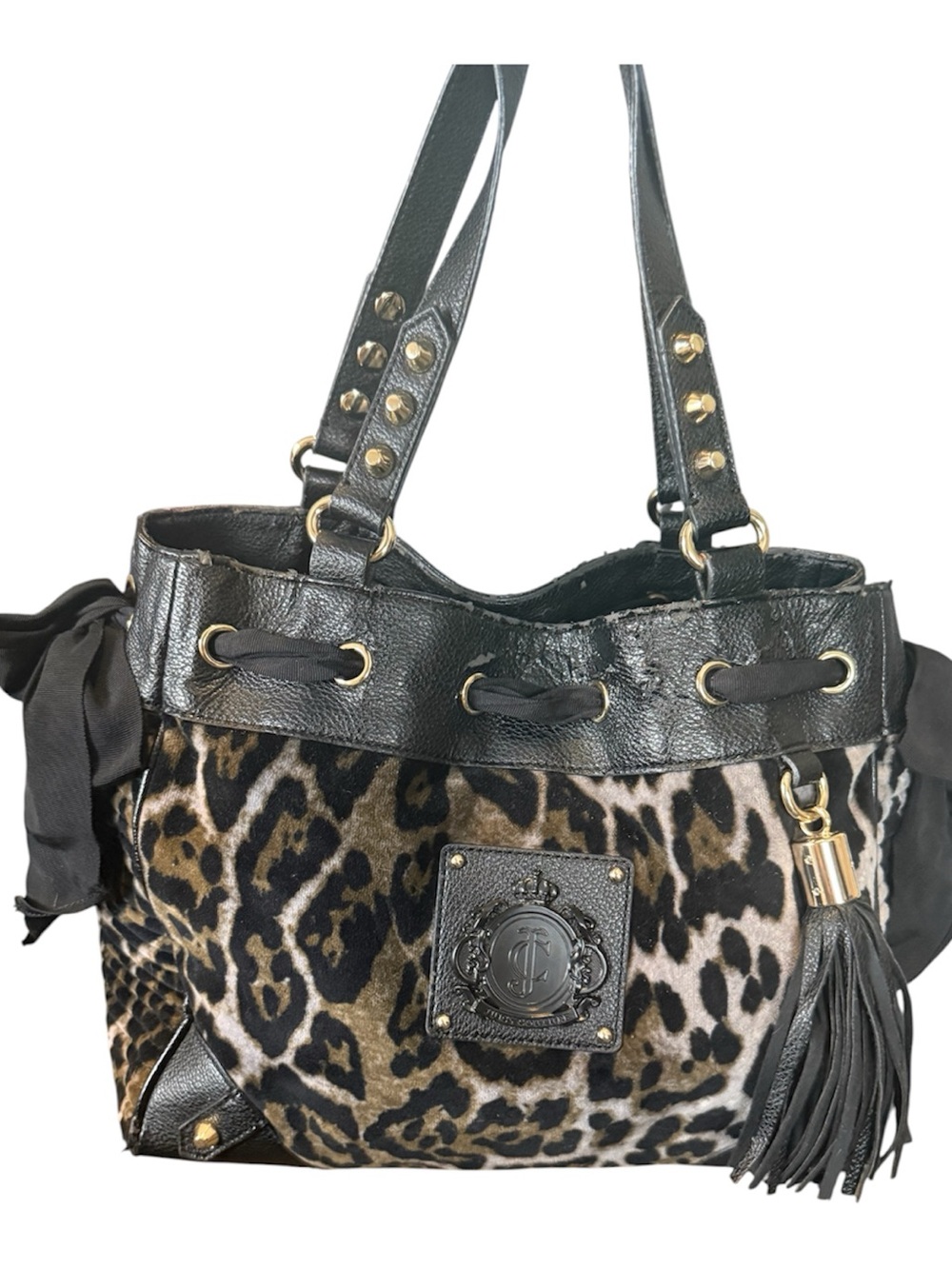 Juicy Couture Y2K glam Leopard Print Tote Bag